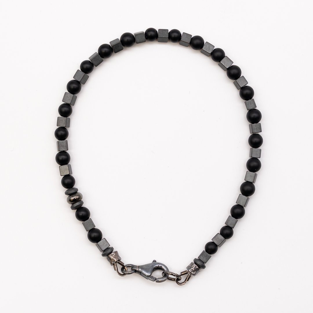Bracciale in Ematite e Onice