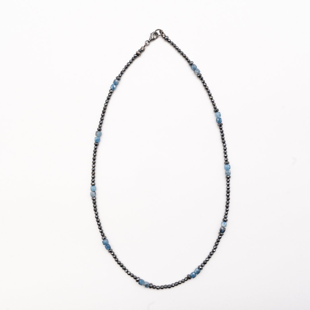 Collana in Acquamarina e Ematite
